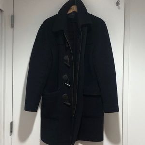 Brooks Brothers Navy Long Peacoat - M